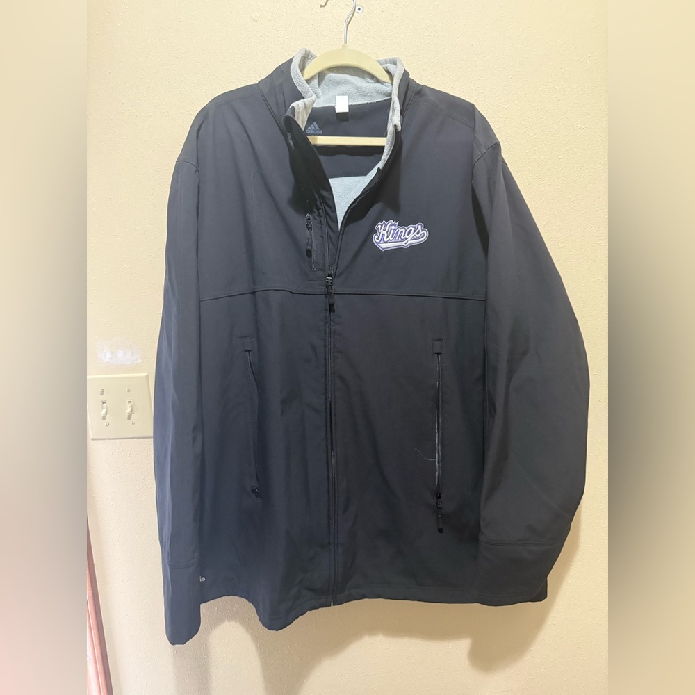 Adidas Black Soft Shell Jacket Sacramento Kings
